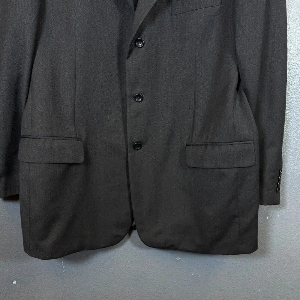 Zignone by Pavone 44 Long men’s gray suit with pants 36/32 wool 3 dots blazer